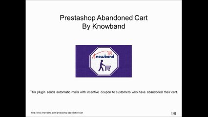 Prestashop Abandoned Cart By Knowband