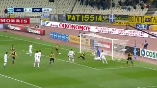 AEK Athens vs. PAOK 1 0 Goal R. Vargas (Super League 24 January 2016)