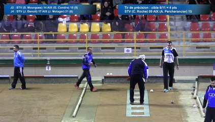 Tir de précision 1, second tour, Club Elite Masculin 1/2 finale, St-Vulbas vs Aix-les-B., Sport Boules, saison 2015-2016