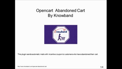 Opencart  Abandoned Cart By Knowband