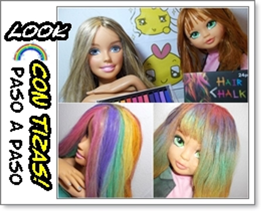 Cómo Pintar el CABELLO DE COLORES | Paso a Paso! Con TIZAS DE PELO