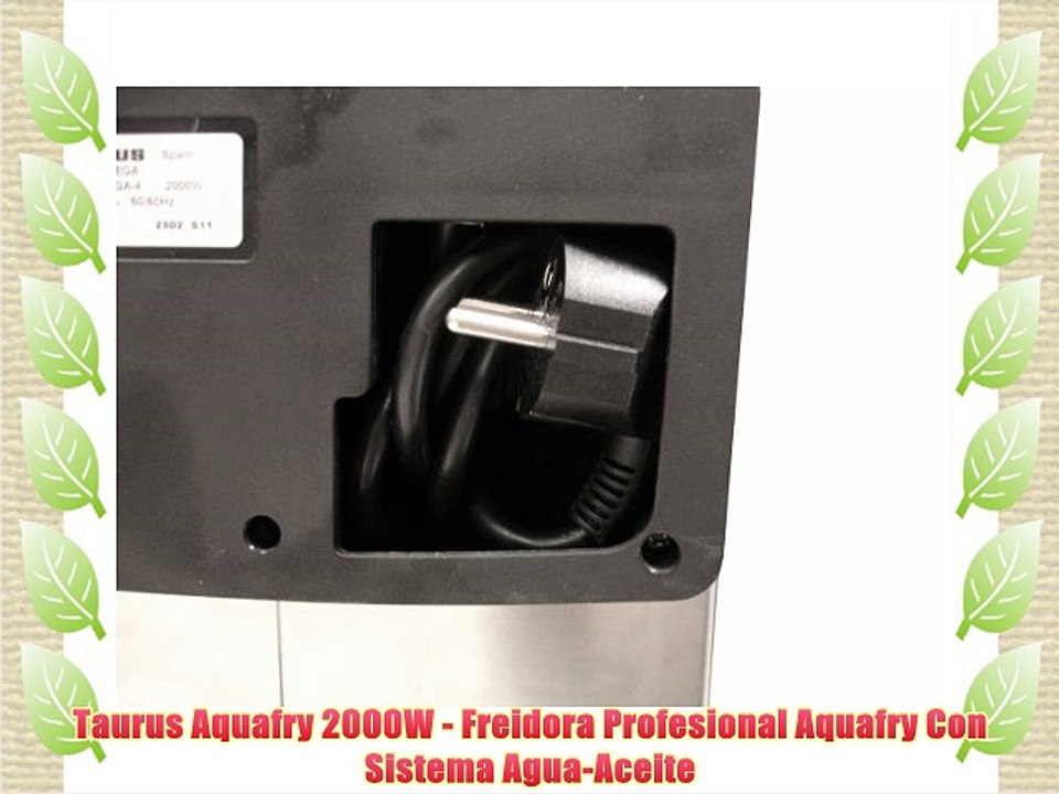 Taurus Aquafry 2000W - Freidora Profesional Aquafry Con Sistema Agua-Aceite