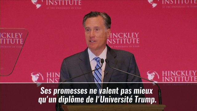 Mitt Romney revient en scène pour couler Donald Trump