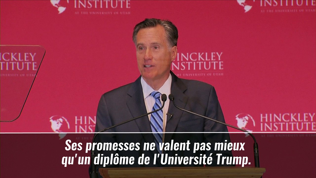 Mitt Romney revient en scène pour couler Donald Trump