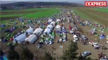 Grèce: un drone filme un camp de migrants bloqués à la frontière