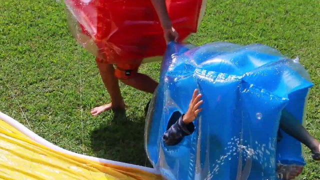 WORLDS BEST Surprise Ball ATTACK Slip N Slide Banzai Body Bumpers Bump N Bounce Toys Video Lego Eggs