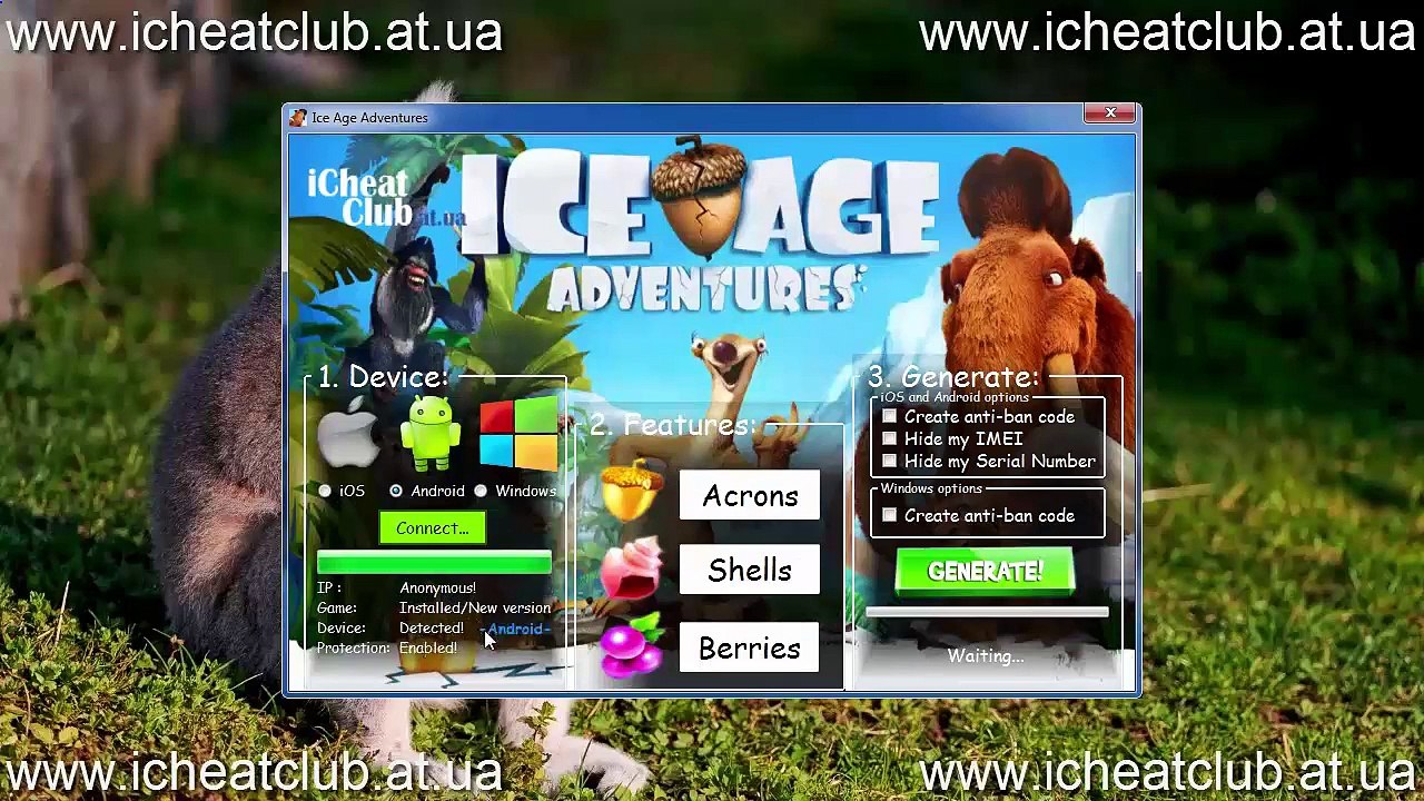 Ice Age Generator Ressourcen 2016 | Acronis, Muscheln, Beeren Hack-Tool! Deutsch
