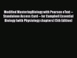 Download Modified MasteringBiology with Pearson eText -- Standalone Access Card -- for Campbell