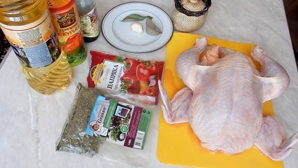 Курица гриль на вертеле в духовке легко и вкусно Grilled chicken in the oven