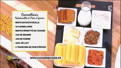 Recette : cannelloni à la ratatouille et au pain d'épices