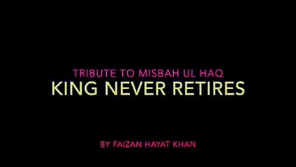 Emotional Tribute on Misbah ul Haq