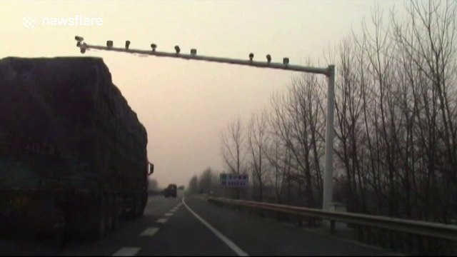 Driver relieves himself in bottle, throws it out the window, nearly hits police car