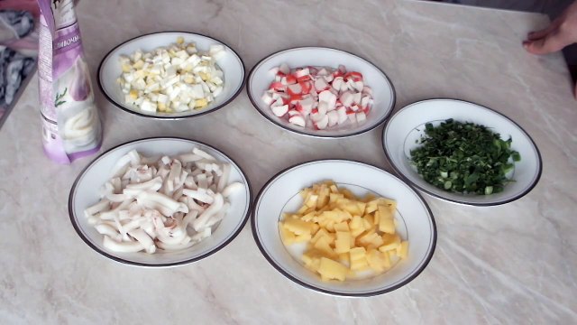 очень вкусный салат с кальмарами recipe salad with squid