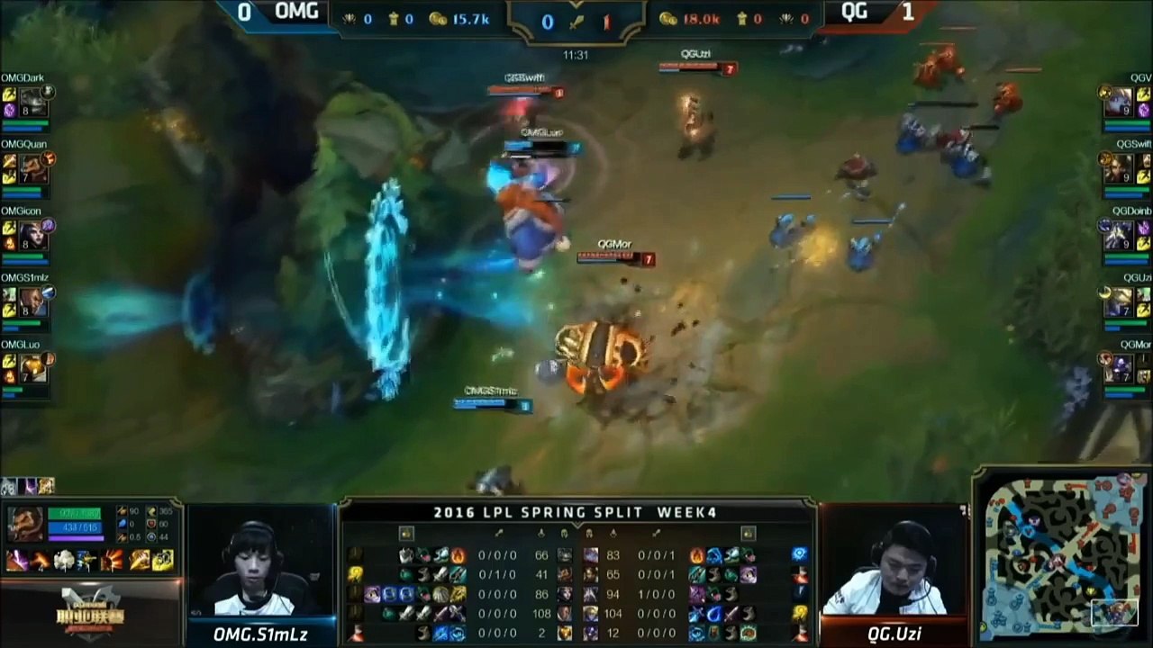 LPL Spring 2016 Week 4, OMG vs QG G2