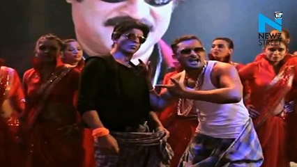 Shah Rukh Khan and Honey Singh exchange stern looks at Mirchi Music Awards