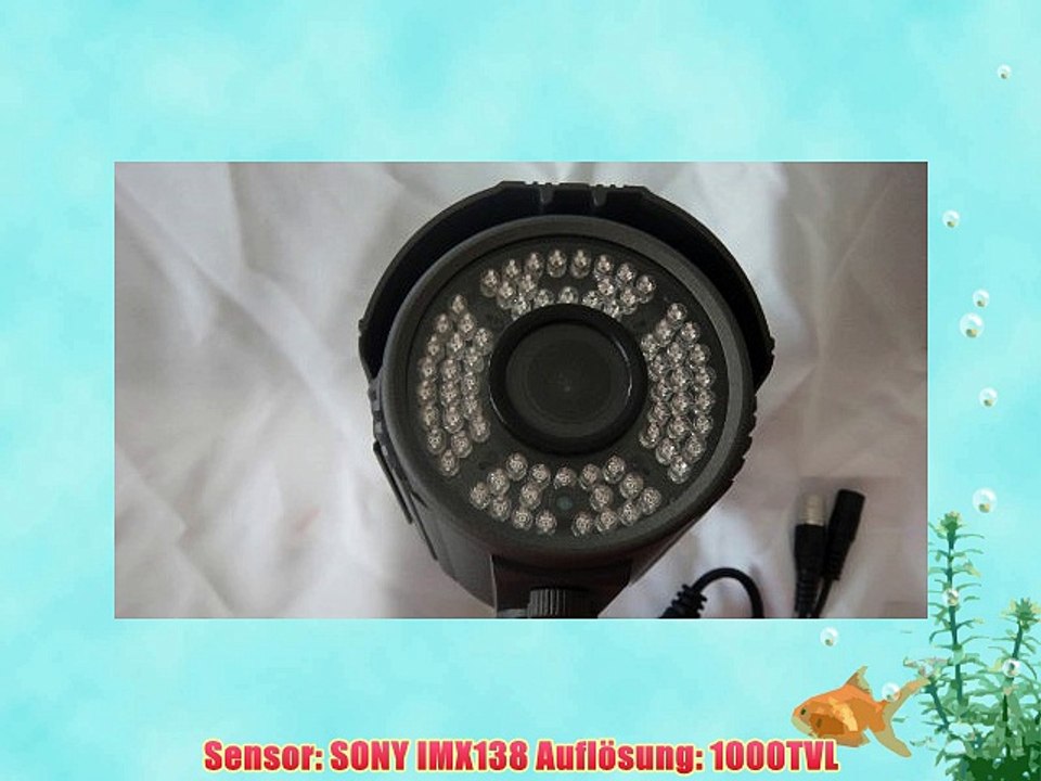 BW BW90TH CCTV-Kamera mit Sony IMX138-Sensor f?r den Au?enbereich wasserdicht mit Objektiv