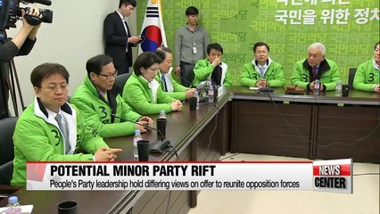 Minor opposition People's Party leadership split on alliance proposal
