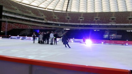 KOI Warsaw -Plushenko & Sotnikova- practice Finale 1 "Il mondo" 27.02.16