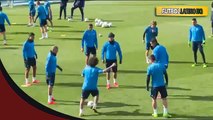 Jugadores del Real Madrid Vacilan a Cristiano Ronaldo Durante Rondo • Entrenamiento 2016