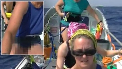 Rekortmen Kürekçinin İç Çamaşırsız Görüntüsü Ekrana Yansıdı