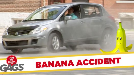 Banana Peel Almost Causes Car Accident - video dailymotion