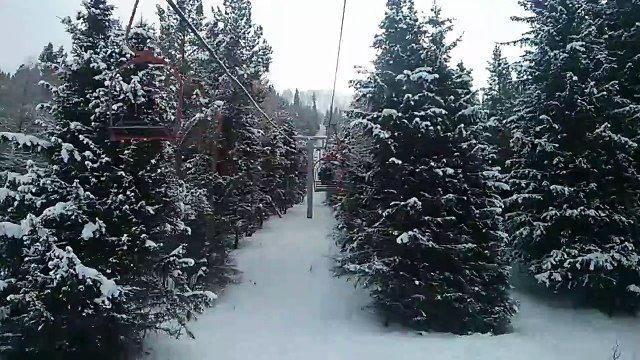 Подъём на панораму - горнолыжная база Каракол - timelaps 15 минут за 40 секунд