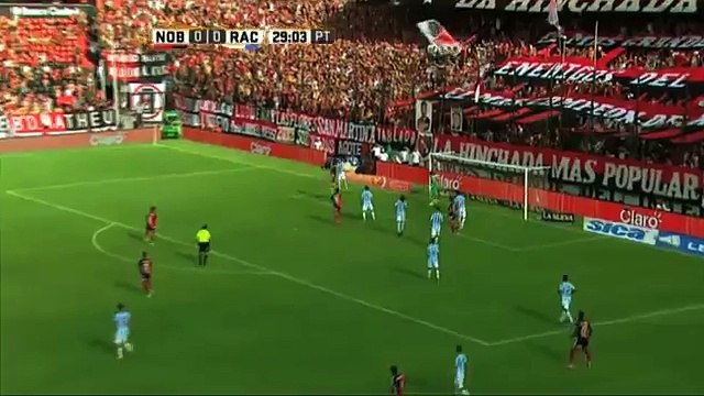 Gol de Insúa. Newells 1 - Racing 0. Fecha 3. Primera División 2016.