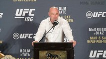 UFC 196 Dana White post press conference highlight