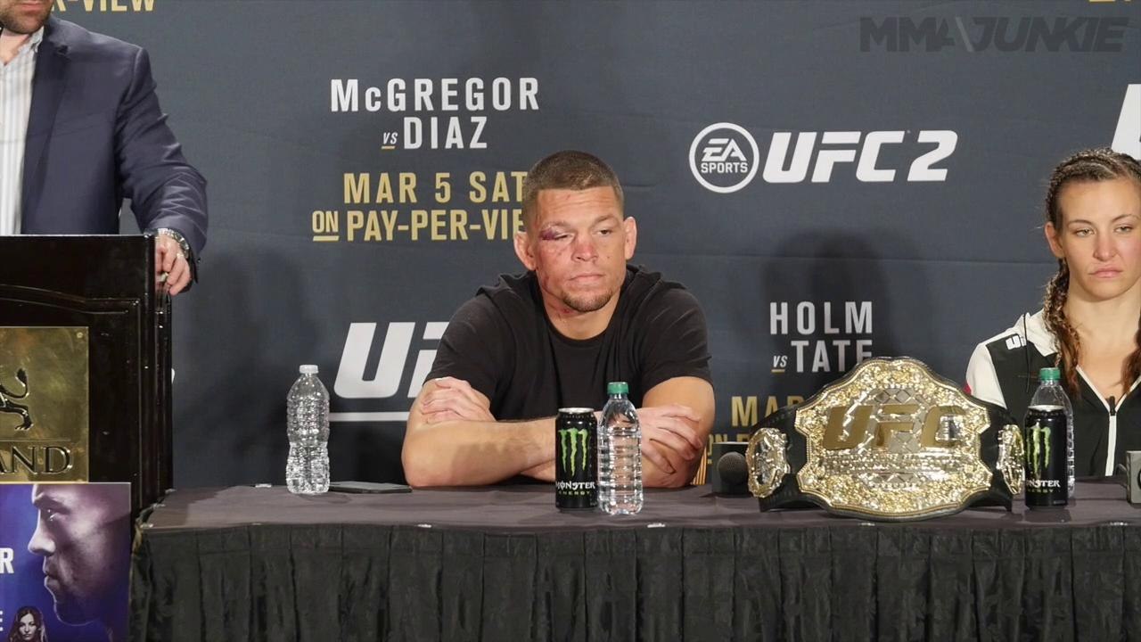 UFC 196 Nate Diaz post press conference highlight