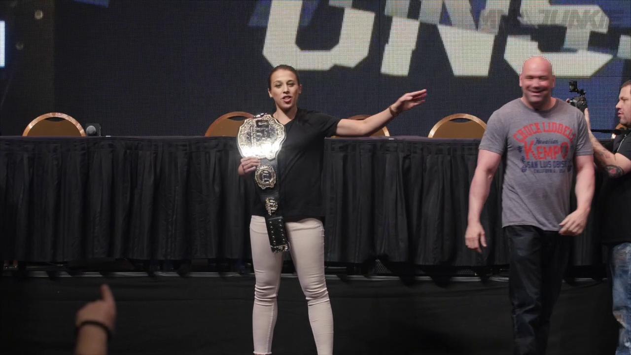 UFC Unstoppable press conference Joanna Jedrzejczyk  and Claudia Gadelha highlight