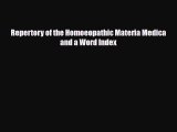 [Download] Repertory of the Homoeopathic Materia Medica and a Word Index [Download] Online