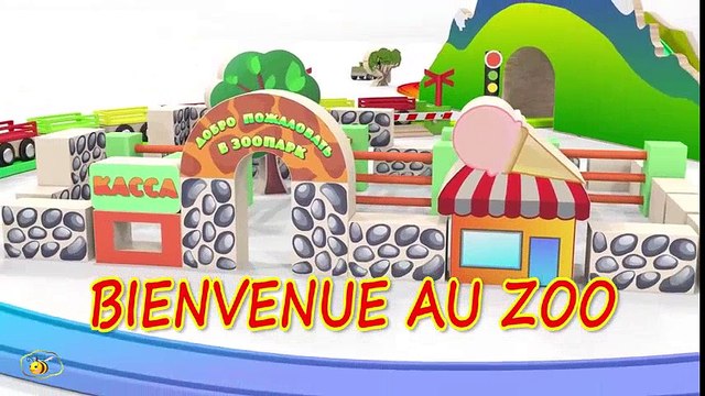 Dessins animés pour bébé en français. Le petit train et des animaux sauvages. Learn French Star Dessin Anime Français