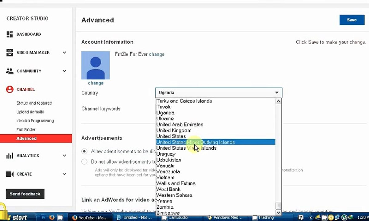 Create Hosted Adsense Account on Youtube