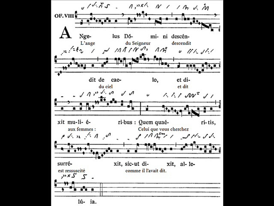 Offertorium Angelus Domini, Dominica II Paschae (2è dimanche du T. Pascal)