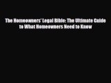 [PDF] The Homeowners' Legal Bible: The Ultimate Guide to What Homeowners Need to Know Download