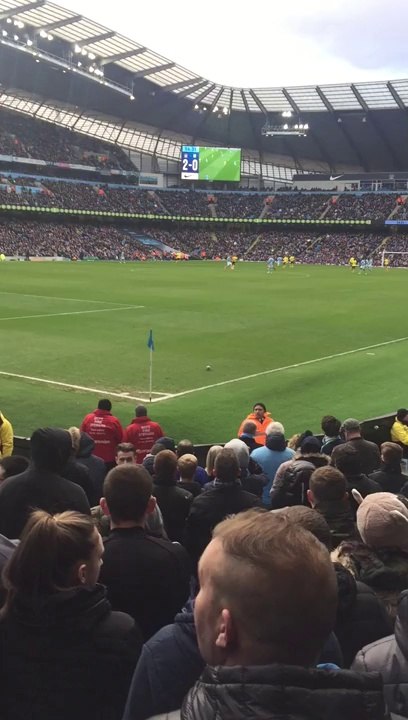 Manchester City Fans Chant at a Pigeon