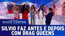 Silvio Santos faz antes e depois de Drag Queens