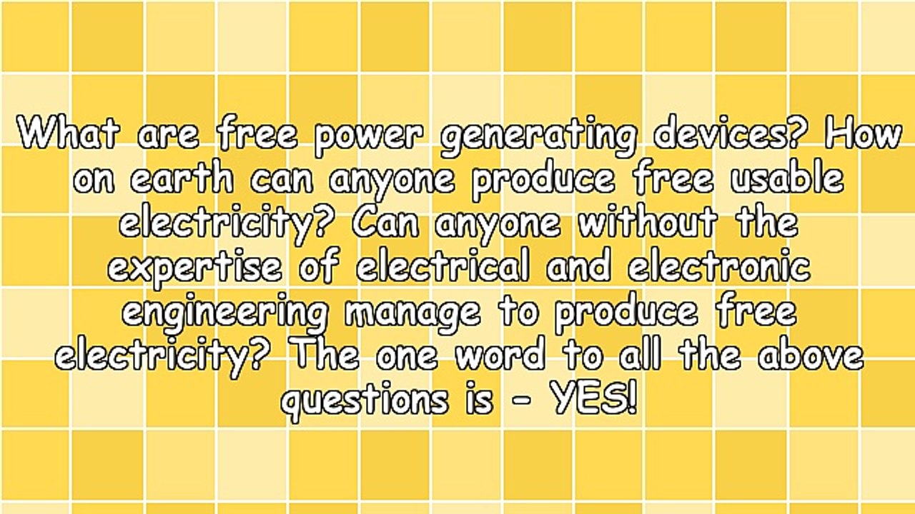 Generate Free Energy Using Very Simple Components