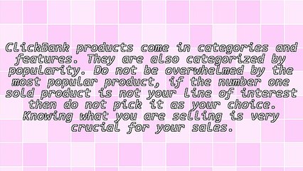 Finding The Right ClickBank Product For You