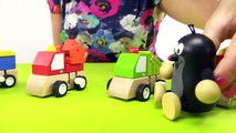 Kids Toy Cars Collection & Railway Train, Fire Truck & Cement Mixer Moley Demo (Children