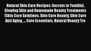 Read Natural Skin Care Recipes: Secrets to Youthful Glowing Skin and Homemade Beauty Treatments