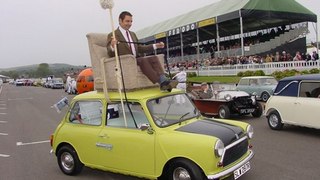 Mr Bean Drivng Car On The Roof