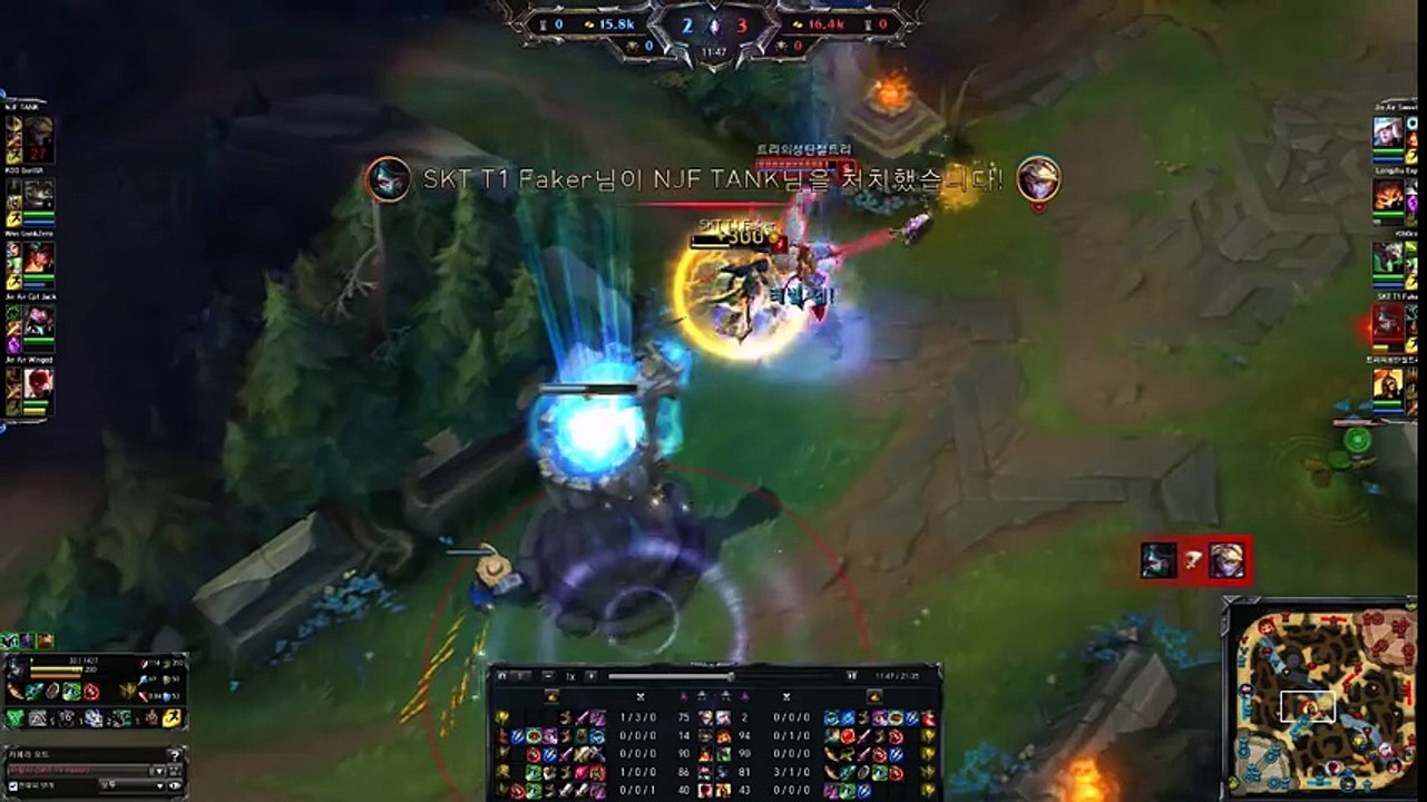 SKT T1 Faker - Akali vs Ezreal - LOL Highlights _ 페이커 미드 아칼리 하이라이트