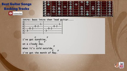 My Girl - The Temptations Guitar Backing Track with scale, chords and lyrics