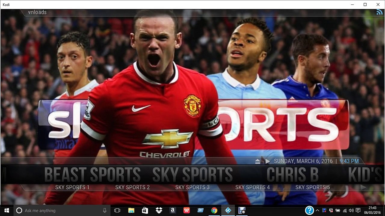 ALL SPORTS WORKING ON THE BEAST BUILD KODI