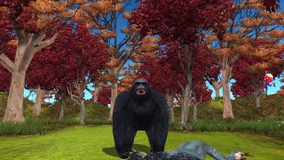 King Kong Vs Dinosaurs Cartoon Short Movie Mega Fight And Battle Between Dinosaur And King