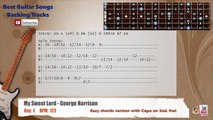 My Sweet Lord - George Harrison Guitar Backing Track with scale, chords and lyrics