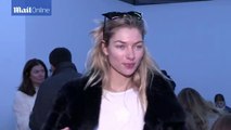 Jessica Hart goes for edgy ensemble at Paris Fashion Week