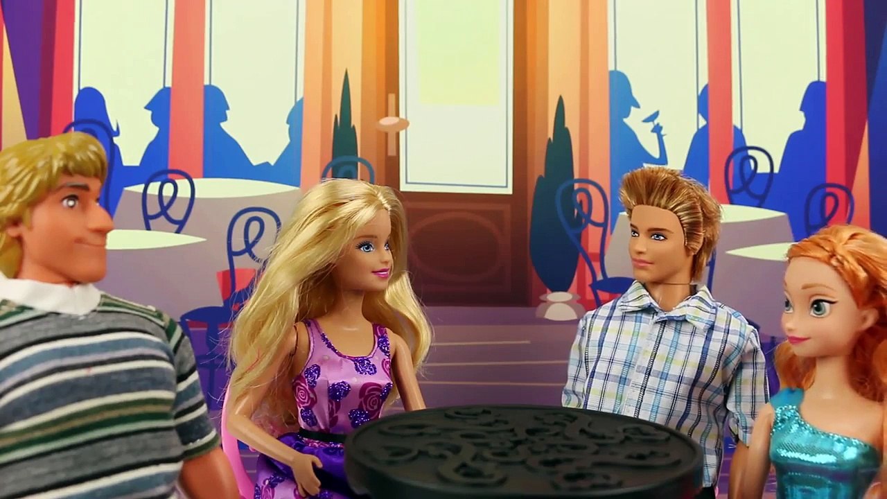 Ken Asks Barbie to Get Married. With Frozen Anna and Kristoff. DisneyToysFan