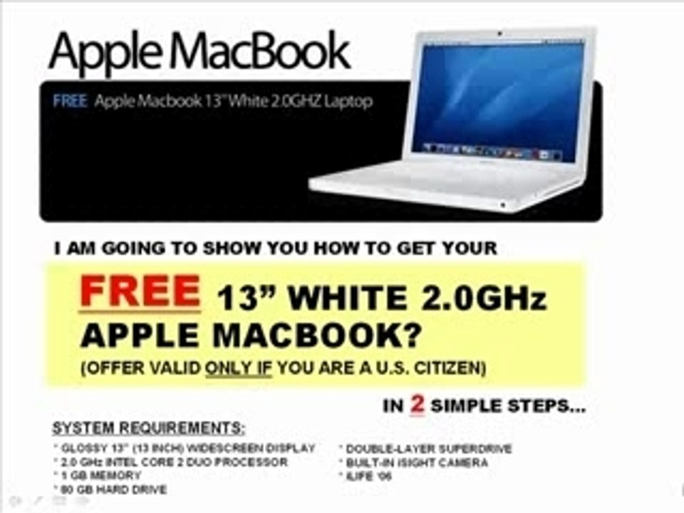 FREE Macbook / FREE Apple Macbook (US ONLY)